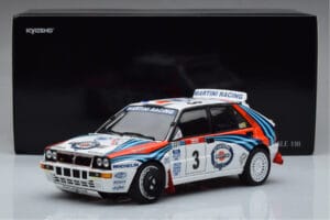 Lancia Delta HF Integrale Evoluzione #3 D. Auriol / B. Occelli Tour de Corse 1992 Kyosho 1:18 08348H Metal - imagem 9 de 9