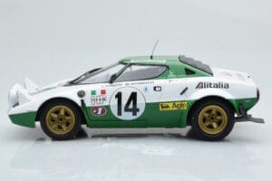 Lancia Stratos Alitalia #14 S. Munari / M. Mannucci Winners Rally Monte Carlo 1975 Minichamps 1:18 155751714 Metal - imagem 3 de 6
