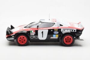 Lancia Stratos HF #1 Lancia Pirelli W. Rohrl / C. Geistdorfer Winners Dynabit Saarland Rallye 1978 Minichamps 1:18 155781701  - imagem 3 de 6