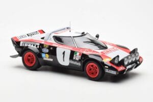 Lancia Stratos HF #1 Lancia Pirelli W. Rohrl / C. Geistdorfer Winners Dynabit Saarland Rallye 1978 Minichamps 1:18 155781701  - imagem 4 de 6