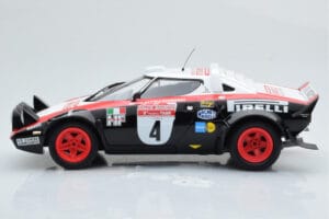 Lancia Stratos Pirelli #4 M. Alen / I. Kivimaki Winners Rally Sanremo 1978 Minichamps 1:18 155781704 Metal - imagem 3 de 6