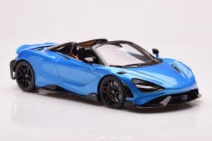 McLaren 765LT Spider Azul GT Spirit 1:18 GT886 Resina - imagem 4 de 6
