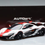 McLaren P1 GTR Branco Brilhante Com Riscas Vermelhas AUTOart 1:18 - image 7 of 7