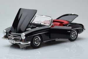Mercedes 190 SL W121 Cabriolet Preto Minichamps 1:18 100037030 Metal - imagem 2 de 8