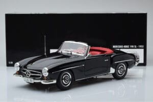 Mercedes 190 SL W121 Cabriolet Preto Minichamps 1:18 100037030 Metal - imagem 8 de 8