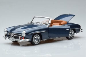 Mercedes 190 SL W121 Roadster Azul Norev 1:18 B66040625 Metal - imagem 2 de 8