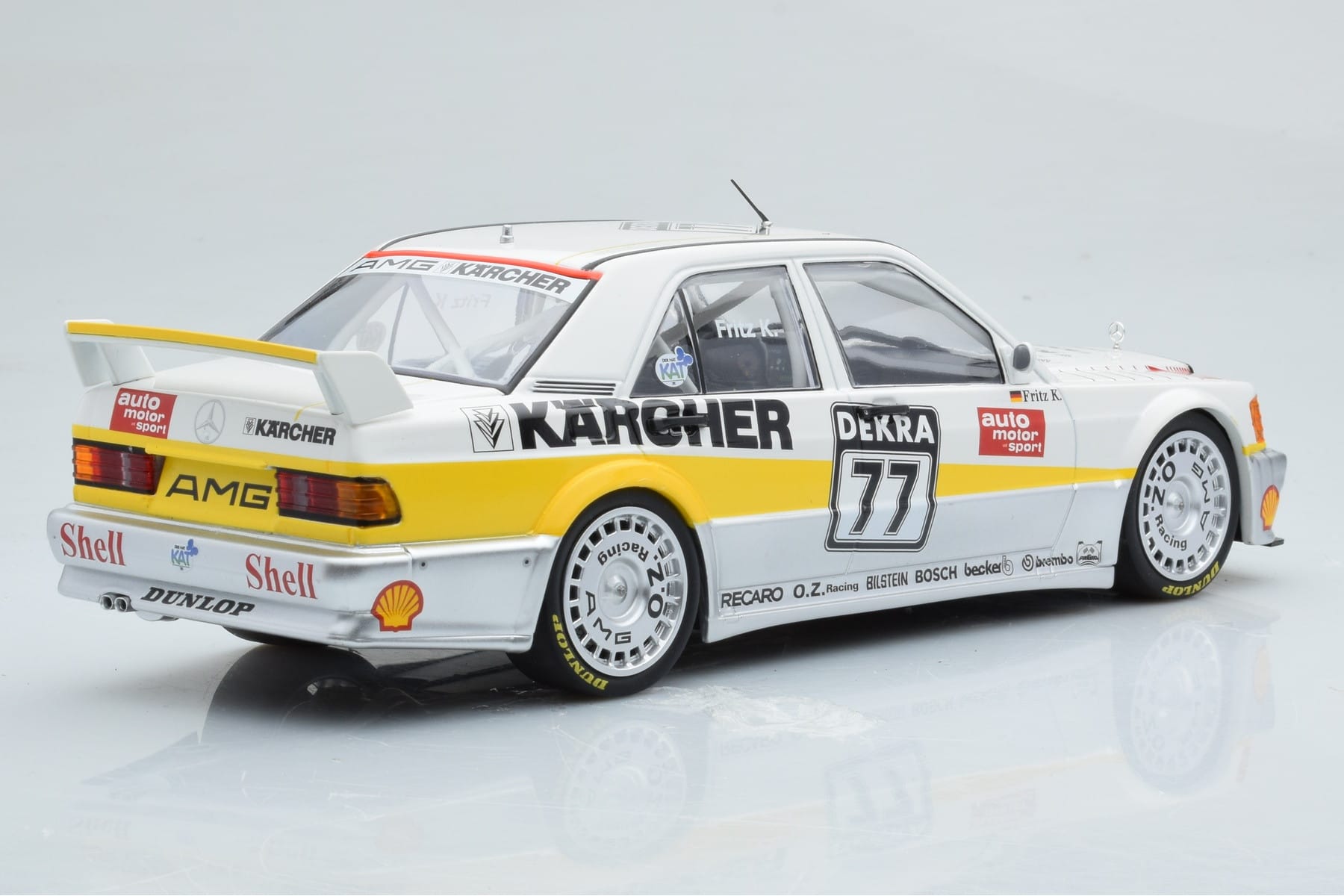 Mercedes 190E 2.5-16 W201 EVO 1 Karcher #77 F. Kreutzpointer Team AMG-Mercedes DTM 1990 Minichamps 1:18 155903677 Metal - imagem 2 de 6