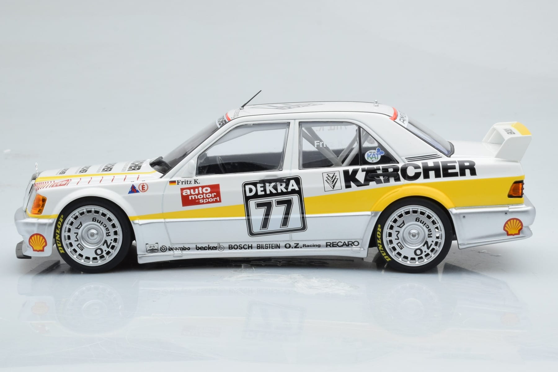 Mercedes 190E 2.5-16 W201 EVO 1 Karcher #77 F. Kreutzpointer Team AMG-Mercedes DTM 1990 Minichamps 1:18 155903677 Metal - imagem 3 de 6
