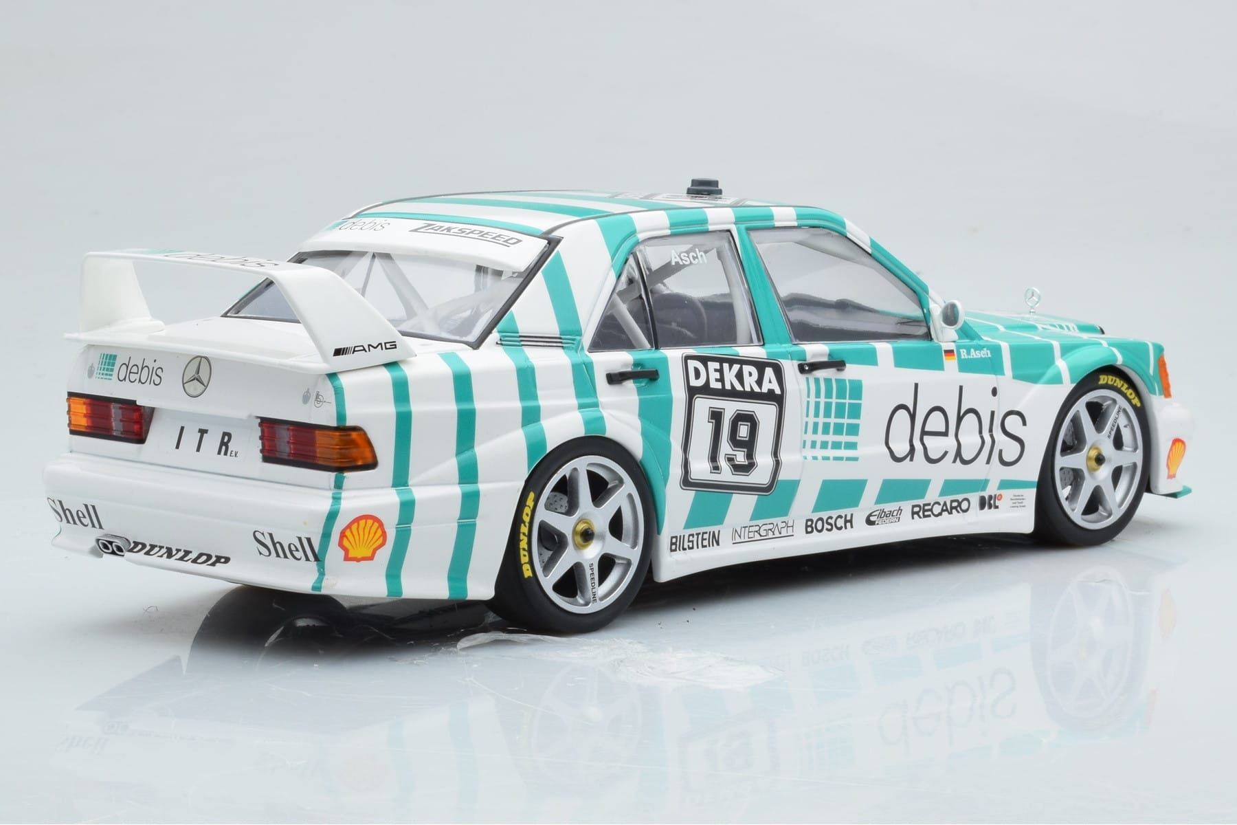 Mercedes 190E 2.5-16 W201 EVO 2 Debis #19 R. Asch Team Zackspeed DTM 1991 Minichamps 1:18 155913619 Metal - imagem 2 de 6