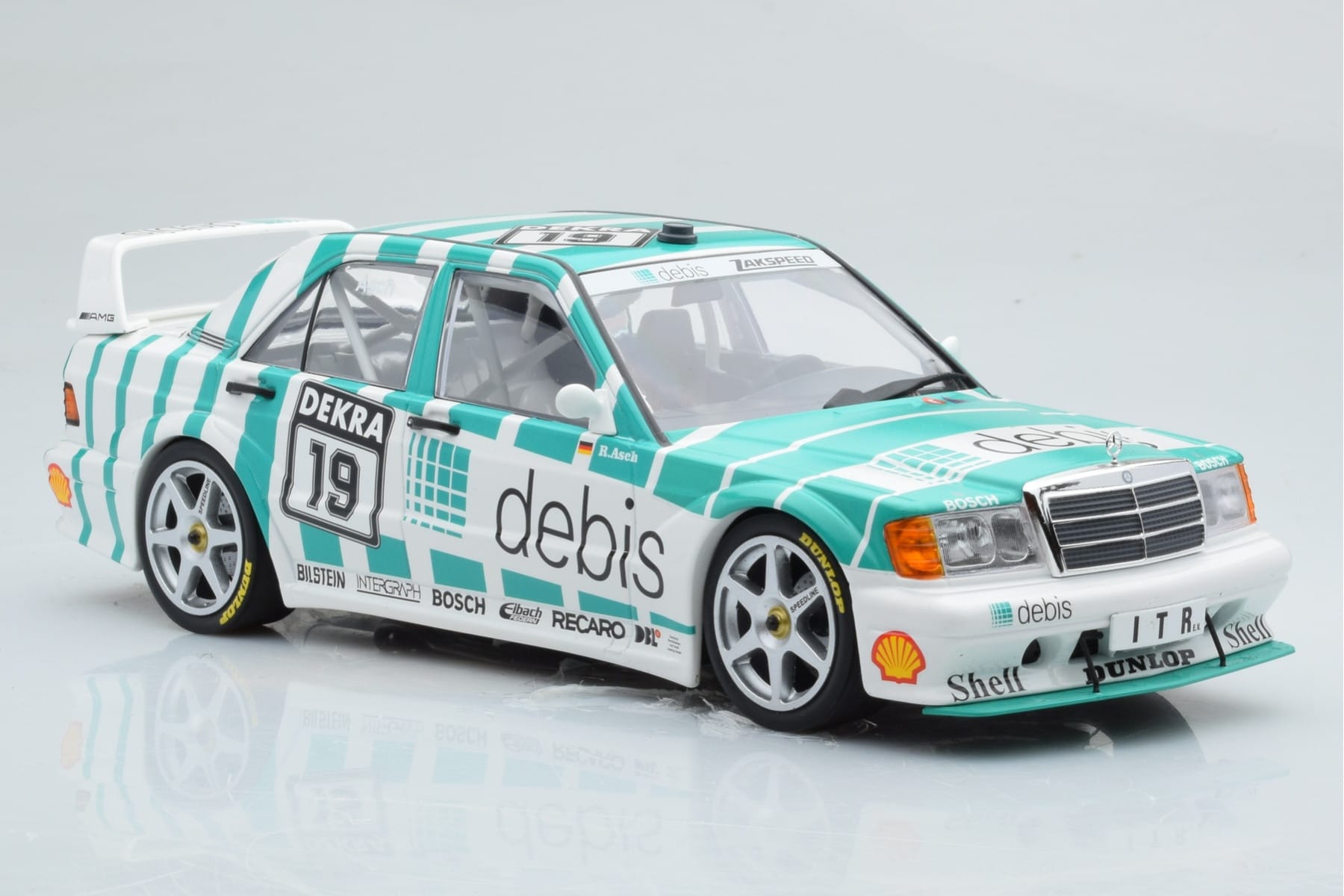 Mercedes 190E 2.5-16 W201 EVO 2 Debis #19 R. Asch Team Zackspeed DTM 1991 Minichamps 1:18 155913619 Metal - imagem 4 de 6