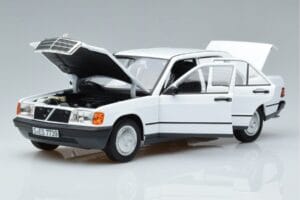 Mercedes 190 E W201 Branco Norev 1:18 183820 Metal - imagem 2 de 7