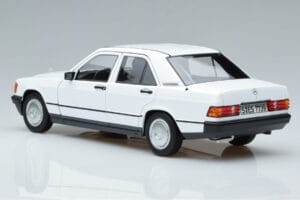 Mercedes 190 E W201 Branco Norev 1:18 183820 Metal - imagem 6 de 7