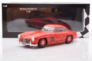 Mercedes 300 SL W198 Gullwing Vermelho Minichamps 1:18 110037211 Metal - imagem 8 de 8