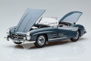 Mercedes 300 SL W198 Roadster Azul Norev 1:18 B66040668 Metal - imagem 2 de 9