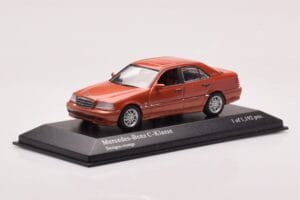Mercedes C-Class W202 C240 Laranja Metálico Minichamps 1:43 430037000 Metal - imagem 2 de 4