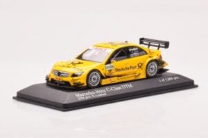 Mercedes C-Class W204 DTM Deutsche Post AMG Mercedes #17 D. Coulthard DTM 2010 Minichamps 1:43 400103817 Metal - imagem 2 de 4