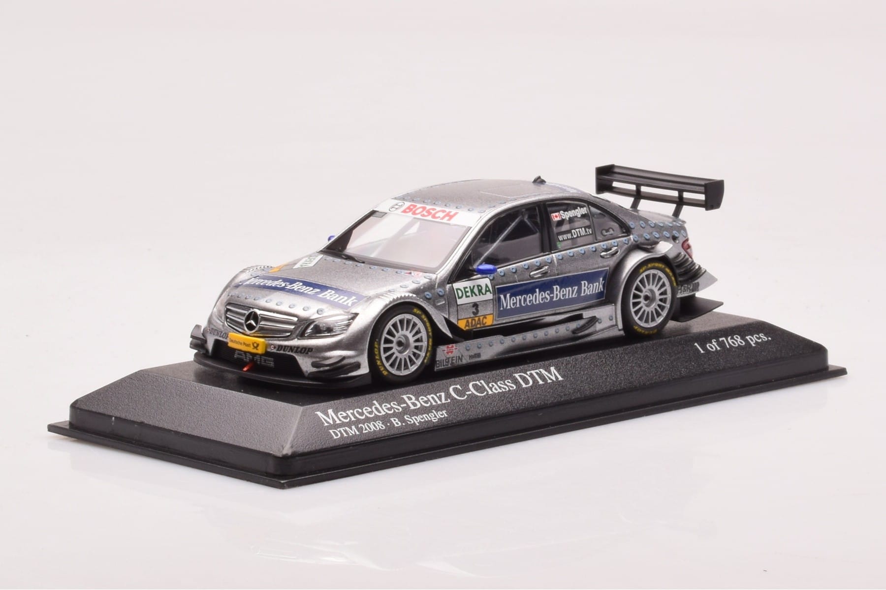 Mercedes C-Class W204 DTM Team AMG Mercedes #3 B. Spengler DTM 2008 Minichamps 1:43 400083803 Metal - imagem 2 de 4