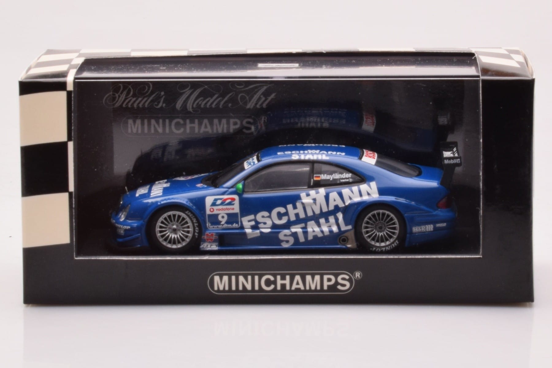 Mercedes CLK DTM Team Manthey #9 B. Maylander DTM 2001 Minichamps 1:43 400013109 Metal - imagem 4 de 4