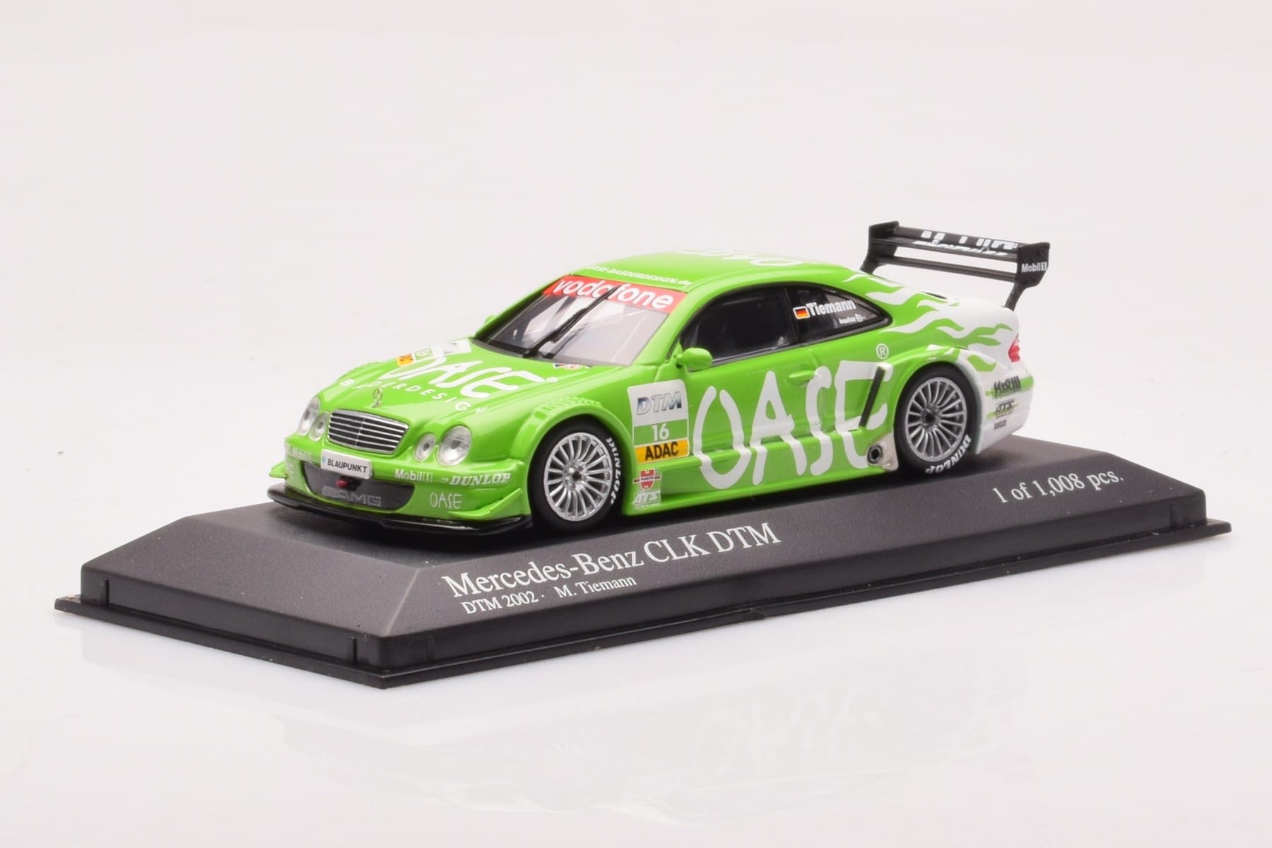 Mercedes CLK DTM Team OASE AMG #16 M. Tiemann DTM 2001 Minichamps 1:43 400023116 Metal - imagem 2 de 4