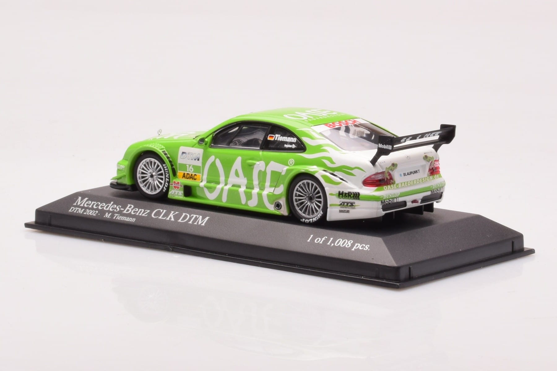 Mercedes CLK DTM Team OASE AMG #16 M. Tiemann DTM 2001 Minichamps 1:43 400023116 Metal - imagem 3 de 4