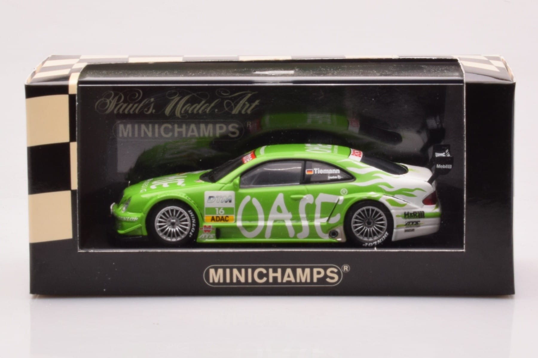 Mercedes CLK DTM Team OASE AMG #16 M. Tiemann DTM 2001 Minichamps 1:43 400023116 Metal - imagem 4 de 4