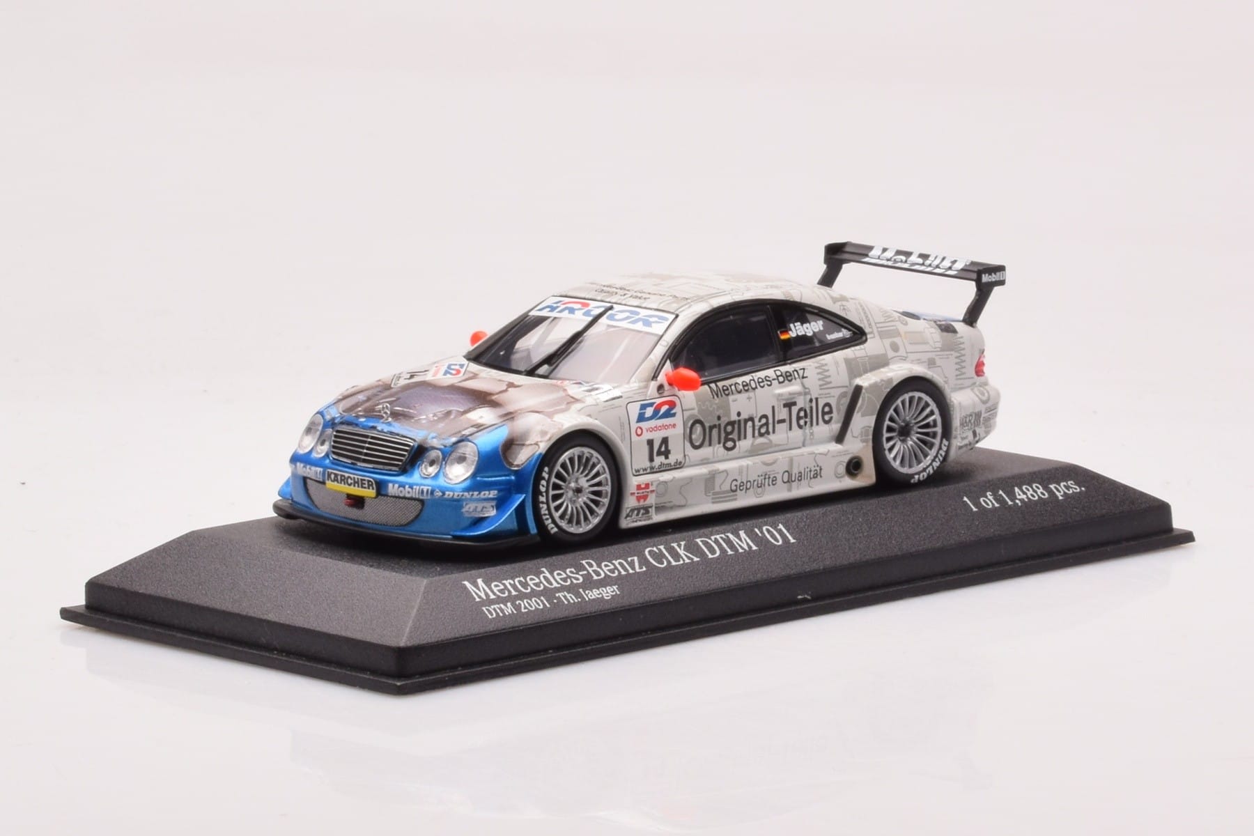 Mercedes CLK DTM Team Persson #14 Jaeger DTM 2001 Minichamps 1:43 400013714 Metal - imagem 2 de 4