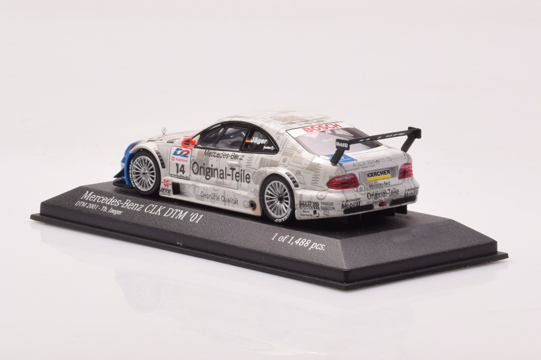 Mercedes CLK DTM Team Persson #14 Jaeger DTM 2001 Minichamps 1:43 400013714 Metal - imagem 3 de 4