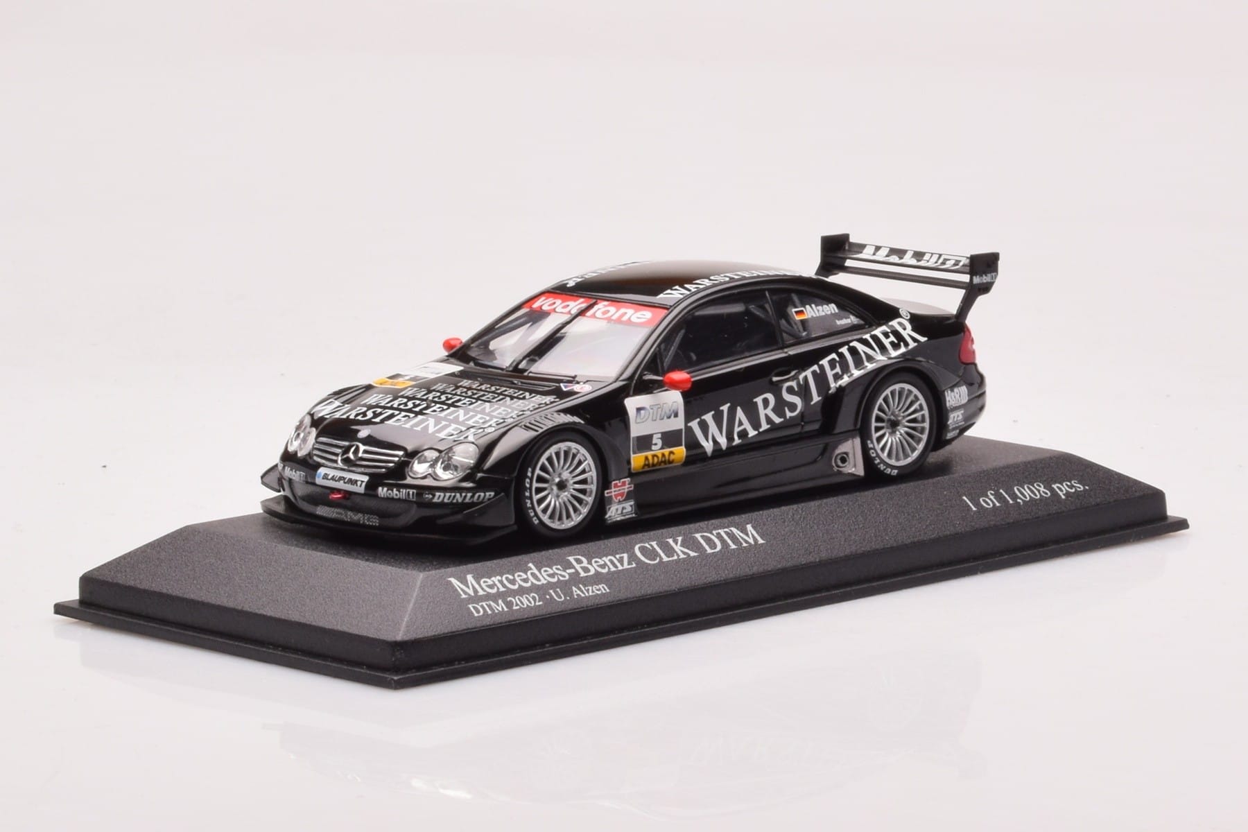 Mercedes CLK DTM Team Warsteiner AMG #5 U. Alzen DTM 2002 Minichamps 1:43 400023025 Metal - imagem 2 de 4