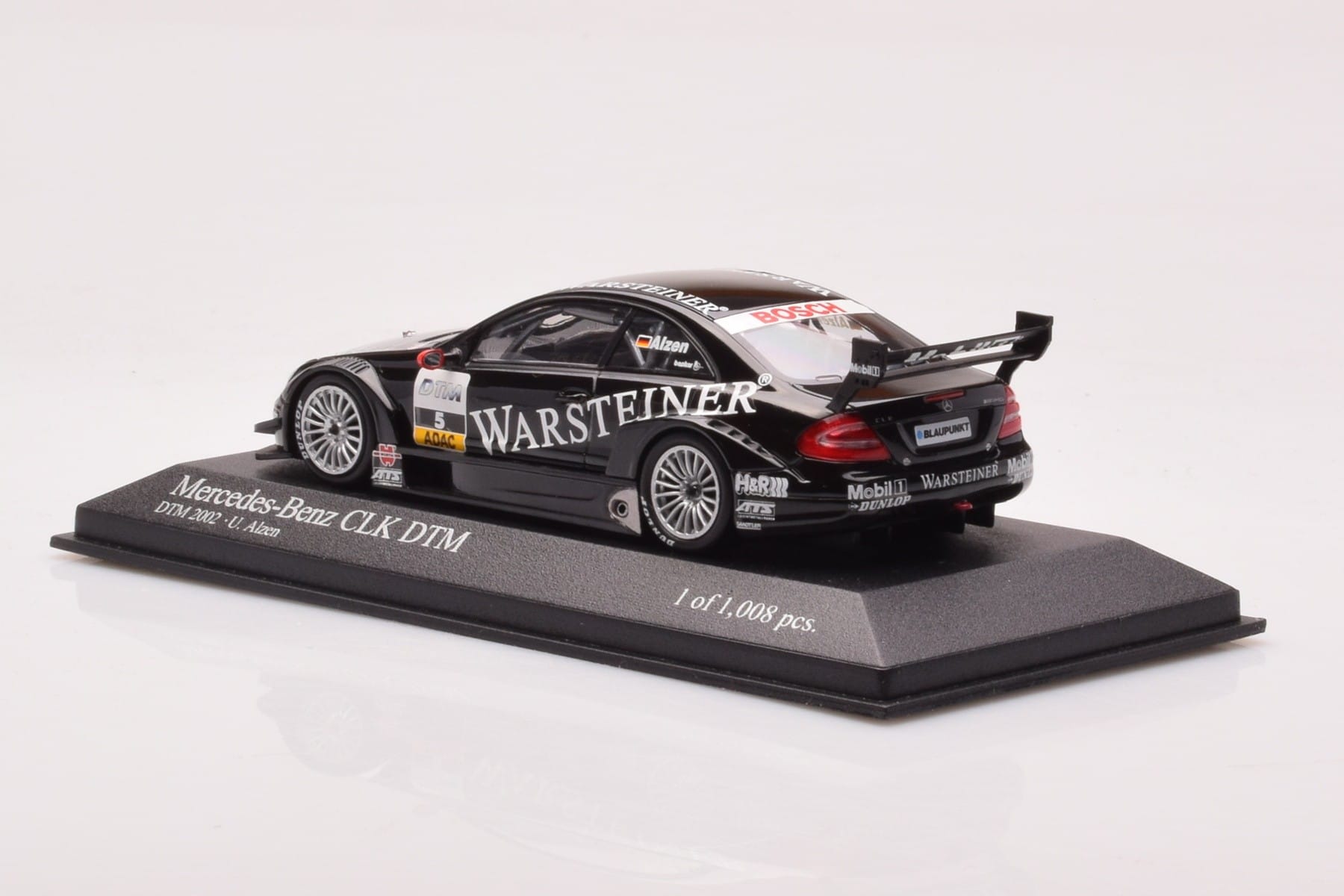 Mercedes CLK DTM Team Warsteiner AMG #5 U. Alzen DTM 2002 Minichamps 1:43 400023025 Metal - imagem 3 de 4