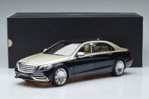 Mercedes Maybach S650 X222 Azul Prata Norev 1:18 B66960615 Metal - imagem 7 de 7
