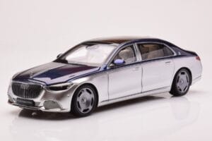 Mercedes Maybach S680 W223 Nautical Azul Cirrus Prateado Almost Real 1:18 820125