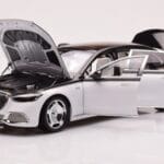 Mercedes Maybach S680 W223 Obsidian Preto Diamond Branco Almost Real 1:18 - image 2 of 7