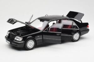 Mercedes S600 W140 Preto Norev 1:18 183722 Metal - imagem 2 de 8