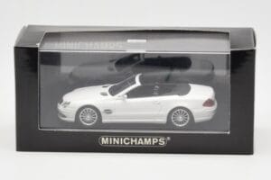 Mercedes SL 55 AMG R230 Branco Minichamps 1:43 400036170 Metal - imagem 4 de 4