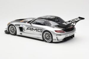 Mercedes SLS AMG GT3 #96 M. Hakkinen AMG Customer Sports 6 Hours of Zhuhai ILMC 2011 Minichamps 1:18 B66960197 Metal - imagem 5 de 6