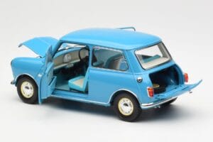 Morris Mini Minor Azul Kyosho 1:18 08964BL Metal - imagem 5 de 8