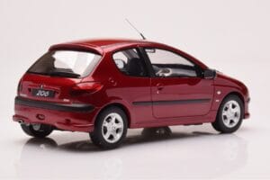 Peugeot 206 S16 Vermelho Otto 1:18 OT1039 Resina - imagem 2 de 6