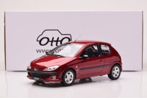 Peugeot 206 S16 Vermelho Otto 1:18 OT1039 Resina - imagem 6 de 6
