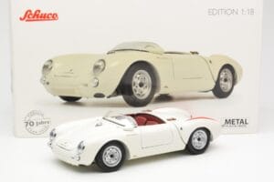 Porsche 550 Spyder Edição 70 Anos Branco Schuco 1:18 450033300 Metal - imagem 8 de 8