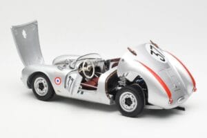 Porsche 550 RS Spyder #37 H. Polensky / R. von Frankenberg 24 Hours of Le Mans 1955 Schuco 1:18 450033400 Metal - imagem 5 de 8