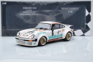 Porsche 911 934 Vaillant #6 B. Wollek Norisring EGT 1976 Minichamps 1:18 155766496 Metal - imagem 6 de 6