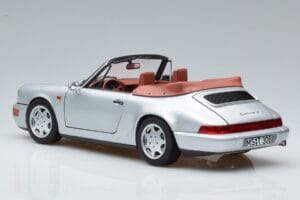 Porsche 911 964 Carrera 2 Cabriolet Prata Norev 1:18 187330 Metal - imagem 6 de 7