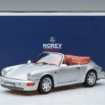 Porsche 911 964 Carrera 2 Cabriolet Prata Norev 1:18 187330 Metal - image 7 of 7