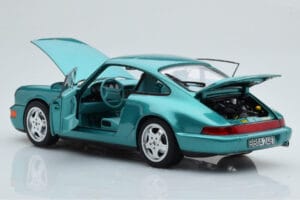 Porsche 911 964 Carrera 2 Wimbledon Verde Norev 1:18 187329 Metal - imagem 3 de 8