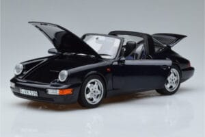 Porsche 911 964 Carrera 4 Targa Azul Norev 1:18 187340 Metal - imagem 2 de 8