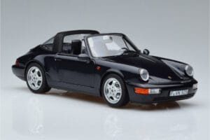 Porsche 911 964 Carrera 4 Targa Azul Norev 1:18 187340 Metal - imagem 6 de 8