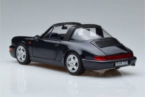 Porsche 911 964 Carrera 4 Targa Azul Norev 1:18 187340 Metal - imagem 7 de 8