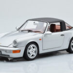 Porsche 911 964 Carrera 4 Targa Polar Prata Norev 1:18 - image 4 of 9