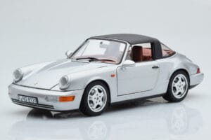Porsche 911 964 Carrera 4 Targa Polar Prata Norev 1:18 187342 Metal - imagem 4 de 9