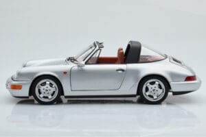 Porsche 911 964 Carrera 4 Targa Polar Prata Norev 1:18 187342 Metal - imagem 6 de 9